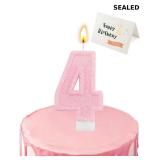Birthday Candles for Cake, Pink Number Candles