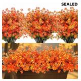 20 Bundles Artificial Fake Mums for Outdoors