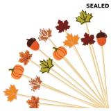 100pcs Fall Cocktail Picks