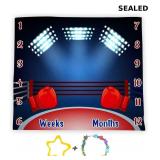Boxing Theme Baby Monthly Milestone Blanket