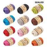 FASHEWELRY 18 Rolls Burlap Fabric Jute Cord Mixed