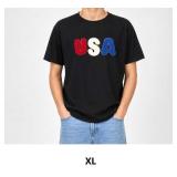 Black T-Shirt with USA Graphic