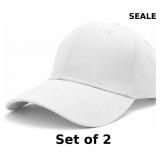 2x MDSTYLE 100% Cotton Baseball Cap for Men Women
