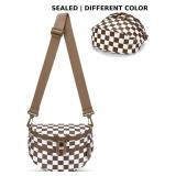 FODOKO Small Checkered Crossbody Bag