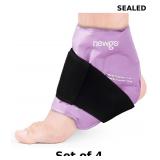 4x NEWGO Ankle Ice Pack Wrap for Sprained Relief