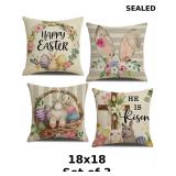 3x Easter Pillow Covers 18x18
