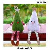 2x 2pcs Christmas Table Decorations Long Legs Doll