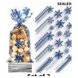 2x Outus 100 Pieces Christmas Cellophane Treat...