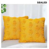 Frienda 2 Pcs Easter Chick Throw Pillow Covers