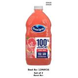 2x Ocean Spray 100% Juice