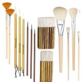 15-Piece Pottery Glaze & Ceramic Painting Brush