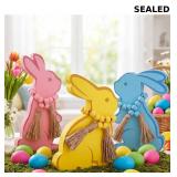 Yerliker 3 Pcs Large Easter Bunny Table Signs