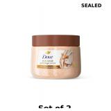 2x Dove Brown Sugar and Coconut Butter Body Scrub