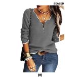 Hongqizo Women's V Neck Long Sleeve Sweater