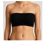 Black Strapless Bikini Top