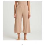 Beige Wide-Leg Culottes