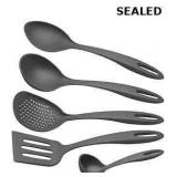 Every Chef Nylon 5 Pc Utensils Set in Black