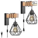 Plug in Wall Sconces Set of Two