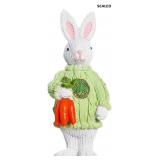 Easter Bunny Figurine with Decorative Sweater