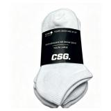 CSG Performance No Show Socks  6 pairs Size 7-9