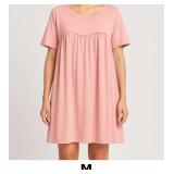 Soft Pink Short Sleeve Dress