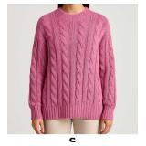Pink Cable Knit Sweater