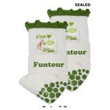 2x Pilates Grip Yoga Socks For Women