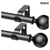 2 Pack Curtain Rods 75 Inch for Window 70 Inch