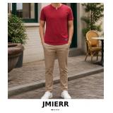 JMIERR Red Short Sleeve Henley Shirt