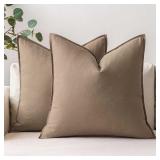 MIULEE 24x24 Inch 2 Pack Pillow Covers