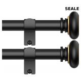 2 Pack Curtain Rods 18-58 inch, for Window 48 Inch