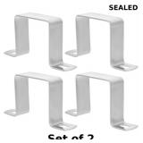2x iplusmile 304 Stainless Steel Square Tube Clamp