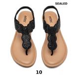 Veittes Women's Bohemian Bling Flat Slide Sandals