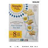 Simple Mills, Fine Ground Sea Salt Crackers Snack
