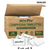 SEALED-3x Compressed Towel (Size XL, 30 Counts)