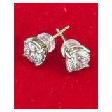 14K GOLD 2.04 CT DIAMOND STUDS