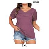DOLNINE Womens-Plus-Size-Tops Fashion Lace Shirts