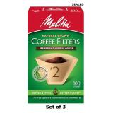 3x Melitta #2 Unbleached Coffee Filters