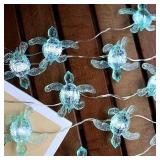 Beach Theme -Cute Green Sea Turtle String Lights