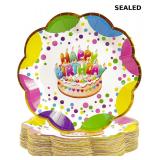 50pcs Happy Birthday Plates
