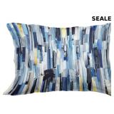 Acptolen Blue Stripes Pillow Cover Ink Texture