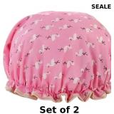 2x Shower Cap Thick Women Shower Caps
