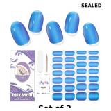 2x Semi Cured Gel Nail Strips, 28 pcs Nail Sticker