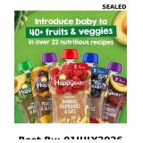 Happy Baby Organics Stage 2 Baby Food Pouches