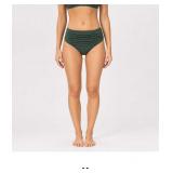 High-Waisted Green Swim Bottom