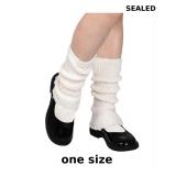 Fuzzy Leg Warmers Knitted Ruffle Leg Sleeves