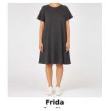 Frida Casual Short Sleeve Grey Dress