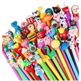 25 PCS Cute Animal Topper Ballpoint Pens