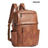 Leather Laptop Backpack for Women