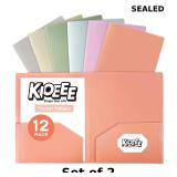 2x Plastic Folders with Pockets (12 Pack)